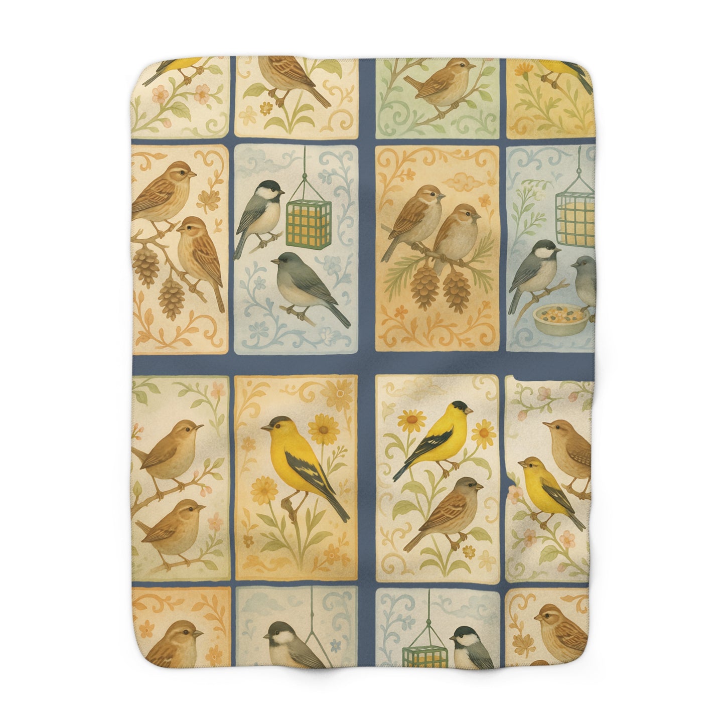 Backyard Quilt Fleece Sherpa Blanket