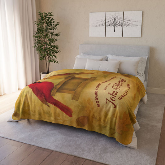 "Lovebirds" Anniversary Throw (Personalized)