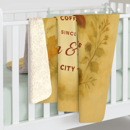 Personalized Snuggling Cardinals Sherpa Fleece Blanket