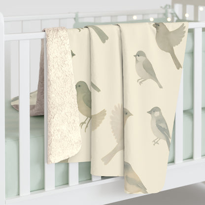 Meadow Flight Fleece Sherpa Blanket