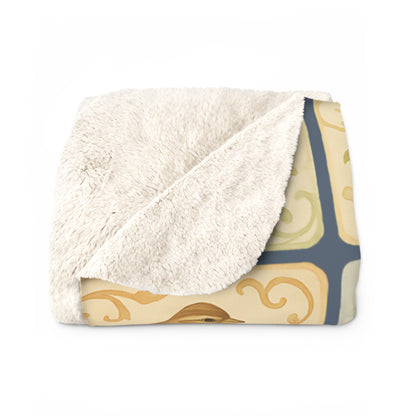 Backyard Quilt Fleece Sherpa Blanket