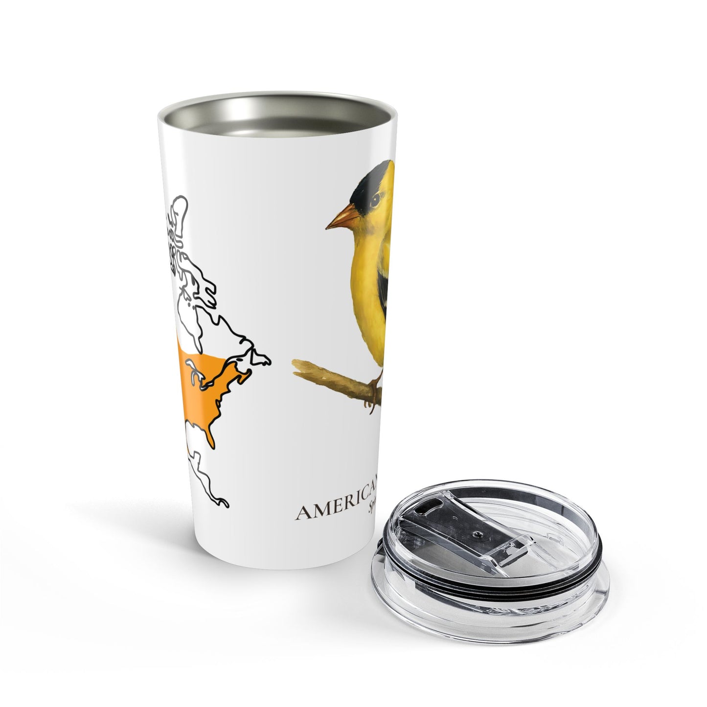 American Goldfinch Range Map Tumbler