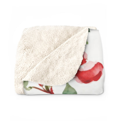 Blue Jays & Blossoms Sherpa Fleece Blanket