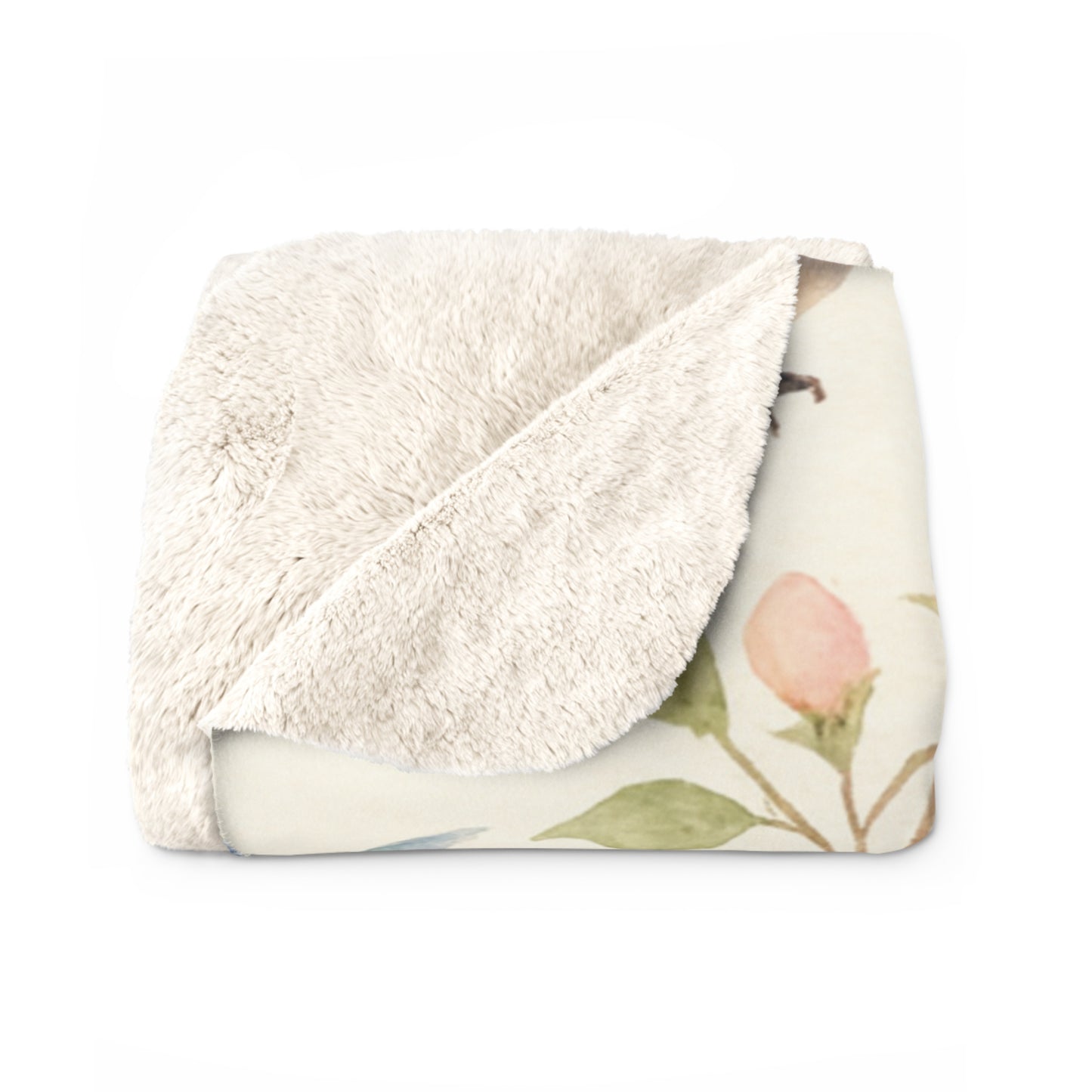 Blue Jay Meadow Sherpa Fleece Blanket