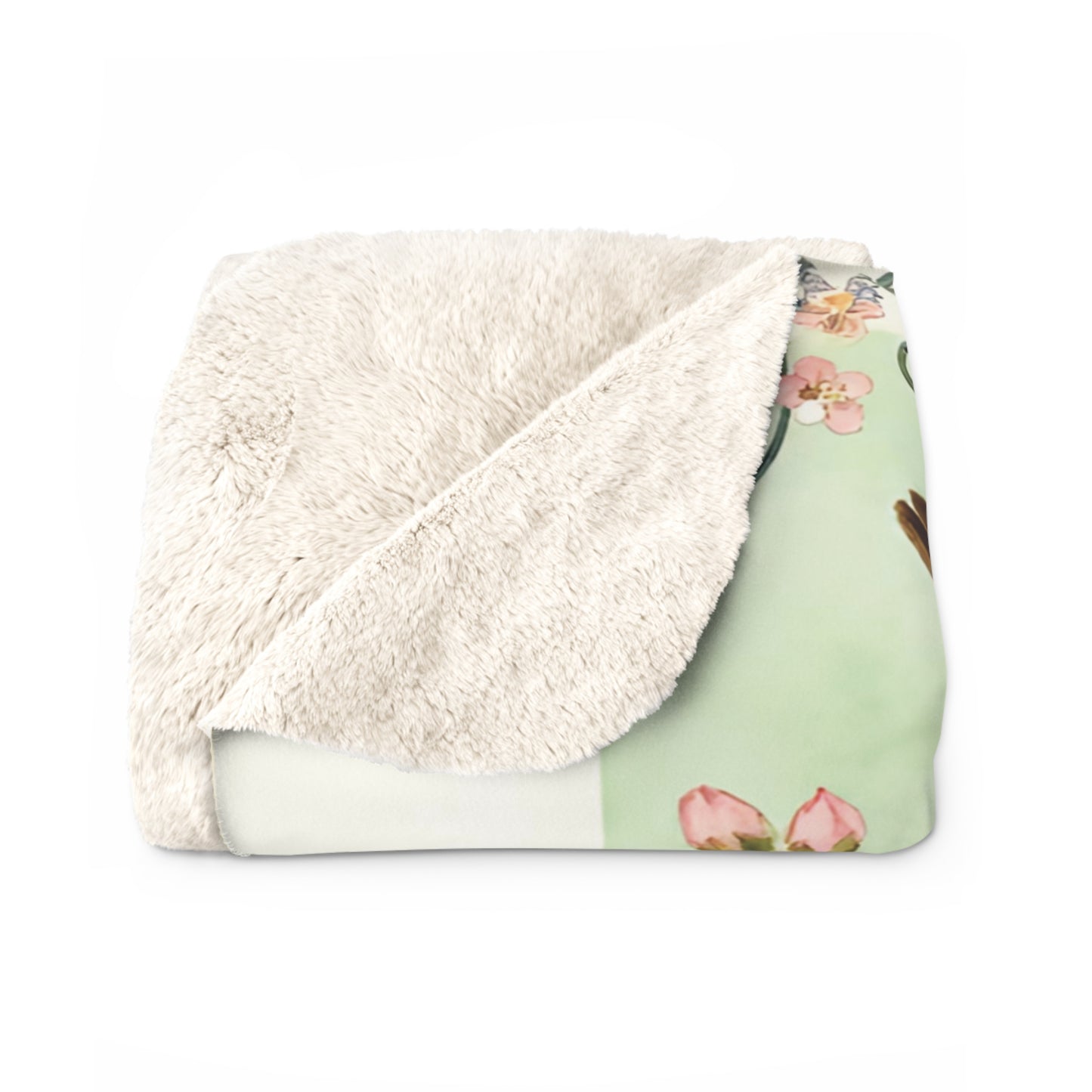 Seasons of the Feeder Fleece Sherpa Blanket