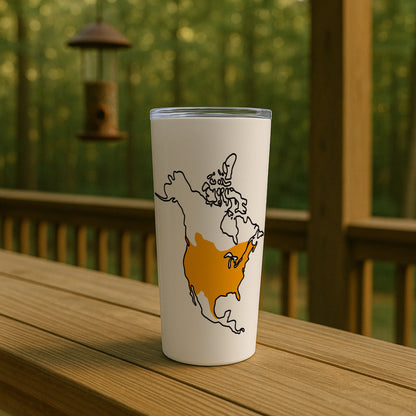 American Goldfinch Range Map Tumbler