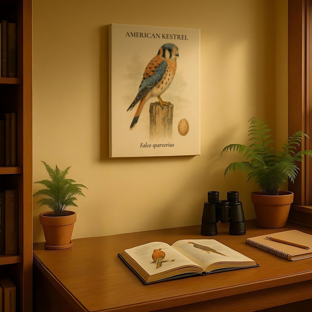 American Kestrel Vintage Canvas