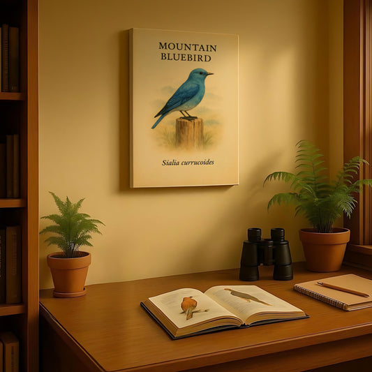 Mountain Bluebird Vintage Canvas