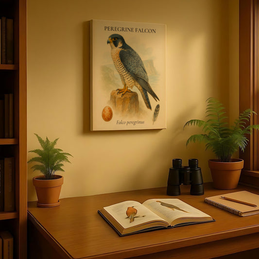 Peregrine Falcon Vintage Canvas