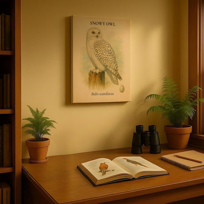 Snowy Owl Vintage Canvas