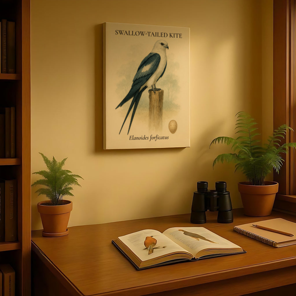 Swallow-Tailed Kite Vintage Canvas